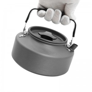1.1L Camping Kettle Tea Coffee Pot Portable Camping Tea Kettle Aluminum Alloy dafa abinci tukunyar jirgi