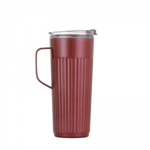 500ml double wall stainless steel vacuum drinking tumbler with straw