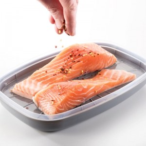 Μαγειρικά σκεύη ατμού μικροκυμάτων για ψάρια 0%BPA