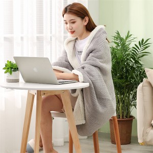 پارچه گرم لوکس سفارشی پتو فلانل قابل حمل برای پتوی پشمی پوشیدنی زمستانی