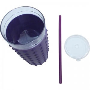900ml plastic tumbler with silicone sleeve