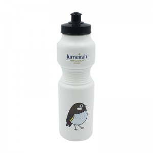 Fabricante de botellas de auga de plástico reutilizable sen BPA para deportes e fitness.