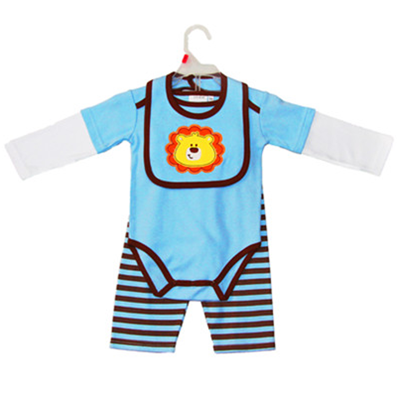 3 יחידות שמלת תינוק מכנס רומפר 0-9 מ' 100% כותנה תמונה מוצגת