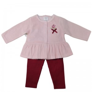 Girls Newborn Cardigan And Pants Set 100% Cotton For Sale