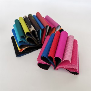 3mm အနက်ရောင် Anti Slip Embossed Neoprene Fabric Sheet