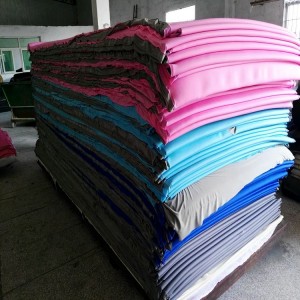 Pabrik Grosir 2mm 3mm Neoprene Laminasi Kuning Nylon Polyester Kain Kanggo Olahraga