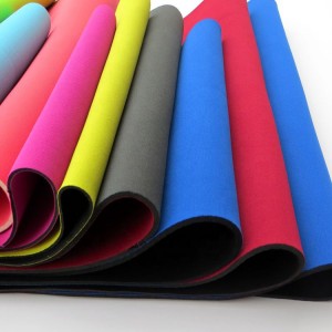 ရောင်စုံ Bonded 2.5MM Neoprene Fabric Rubber Roll