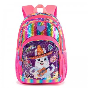 Custom School Bag Printed Backpack Kids Backpacks With Cartoon Design Sublimation Waterproof Fancy For Glitter