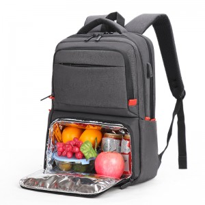 Mochilas multifunción para ordenador portátil de negocios, mochila de trabajo más fresca aislada con Mini bolsa de almuerzo, bolsas refrigerantes para hombres con carga USB