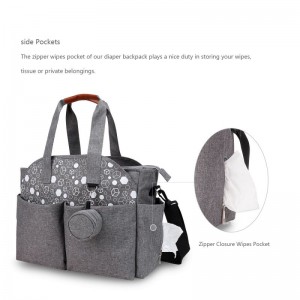 New Arrival Baby Nappy Mutans Tote Bag Satchel Messenger Travel Diaper Weekender Bag W/Pram Straps Large at Space for All Baby Accessories