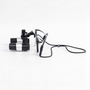 4.0x Metal Frame Medical Ho buuoa ka Binocular Magnifying Lense ea ENT, Tleliniki ea Meno, Ngaka ea Liphoofolo.