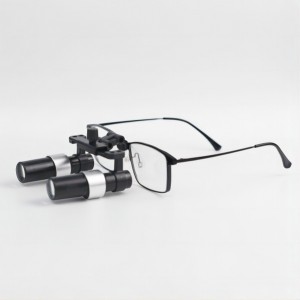 6.0x Metal Frame Medical Surgical Binocular Magnifier Lens សម្រាប់ ENT, ពេទ្យធ្មេញ, ពេទ្យសត្វ។