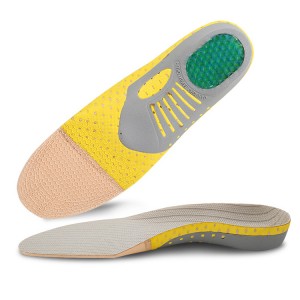 სუნთქვადი დარტყმის შთამნთქმელი სირბილი სპორტული თაღის საყრდენი EVA ფეხსაცმლის ჩასასვლელი ძირები ბრტყელი ფეხებისთვის