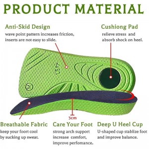 ODM Insoles 3/4 High Arch Support Insoles for Women and Man፣ Orthotic Inserts for Flat Feet Plantar Fasciitis Relief Overpronation