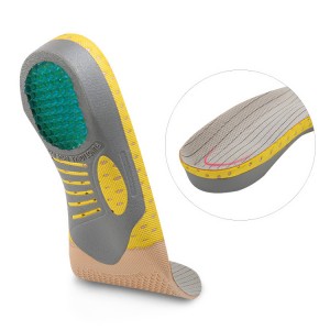 Andningsbar, stötdämpande joggingsportbågestöd EVA-skoinläggssulor för platta fötter
