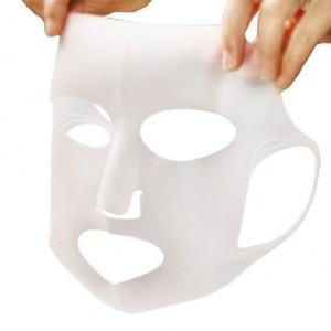 Effettu d'idratazione riutilizzabile Maschera faciale in silicone riutilizzabile Maschera faciale à vapore di bagnu