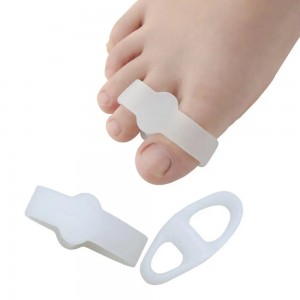 Bunion Pain Relief အတွက် White Colour 2 Loops Big Toes Straightener SEBS Toe Separators