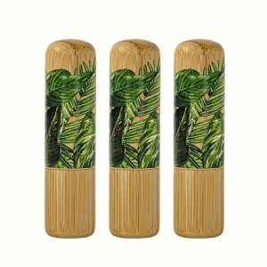 Fabrikspris for Luksus Bambus Guld Sølv Tom Lip Stick Tube