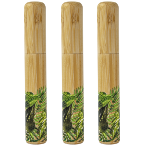 Personalizēti produkti Bambusa vāka krēms ēteriskā eļļa kokosriekstu serums dzintara skrūvējamā stikla pudele, kosmētikas iepakojums