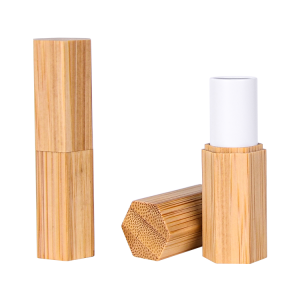 Refillable Hexagonal Lipstick Tube Refillable, Recyclable, 100% biodegradable casing
