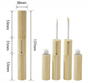 Tabung lip gloss bambu fungsi ganda