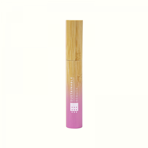 Fábrica de China para tubos de rímel con logotipo personalizado de bambú natural, blancos para envases cosméticos recargables sostenibles