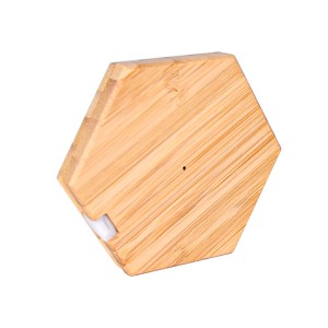 Устойчив бамбуков компактен шестоъгълен контейнер за многократно пълнене за прах