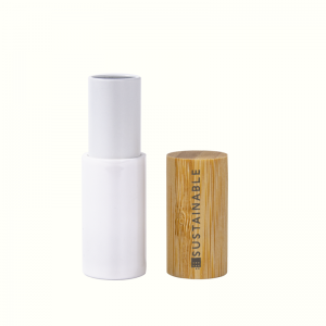 Top Grad Benotzerdefinéiert gedréckt Öko-frëndlech Keng Pollutioun Wiederverwendbar Bambus Kosmetik Make-up Lipstick Container