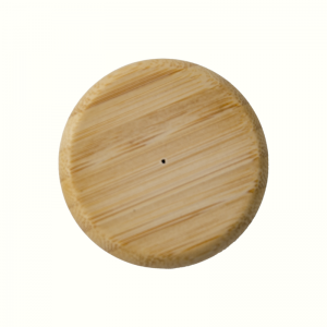 Refillable Round Shape Bamboo Compact powder Case
