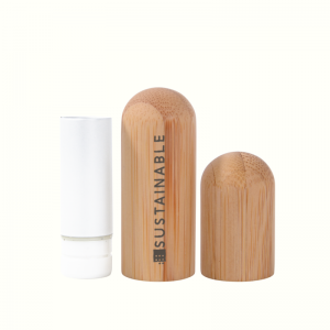 FSC bambusova serija okrogle embalaže šminke z dvema koncema