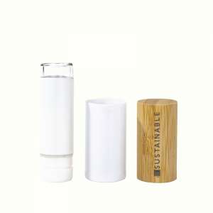 Багаторазова упаковка для губної помади з бамбука та кераміки