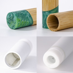 FSC Bamboo Series Jade color Labium Sticks Packaging