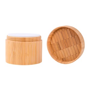 Refillable Body Lotion Jar 100% biodegradable bamboo casing, Recyclable