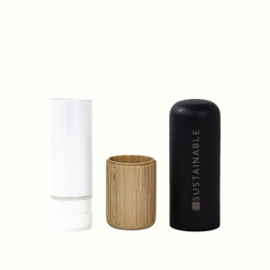 Productes nous calents Tub de pintallavis de bambú prim logotip personalitzat Embalatge sostenible per a tub de barra de llavis