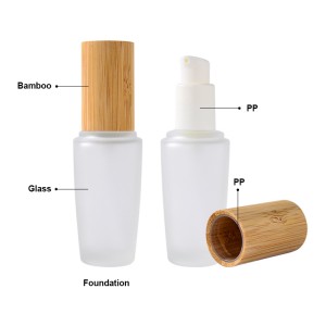 Nestemäinen meikkivoide 30 ml bambukosmeettinen pakkaus uudelleen täytettävä