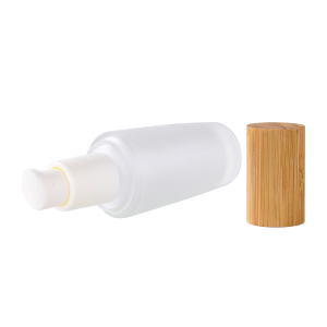Emballage cosmétique en bambou liquide de la base 30ml rechargeable