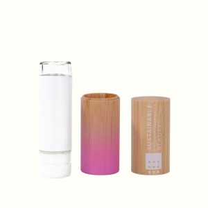 Gradient Series ronde vorm Bamboe lippenstiftverpakking