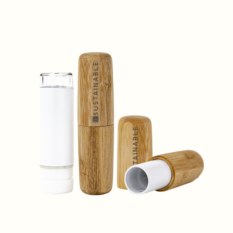 Ny orinasa amidy tsara indrindra 5G Natural Bamboo Container Lip Balm Packaging