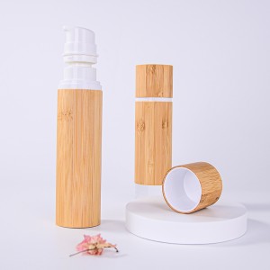 بسته بندی بامبو - پایدار و قابل تجدید (بسته بندی مراقبت از پوست / بطری بدون هوا / بطری سرم)