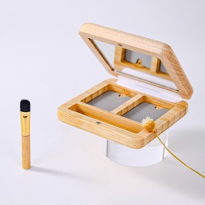 Påfyllningsbar Bamboo Lip Powder Box