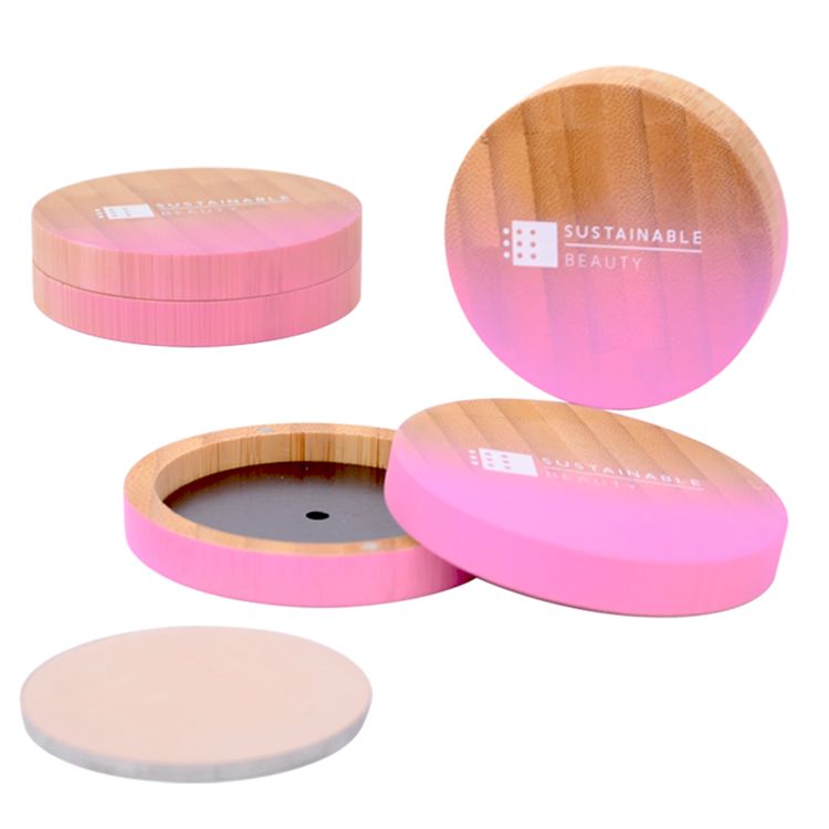 Refillable Pink Angel Compact powder Case