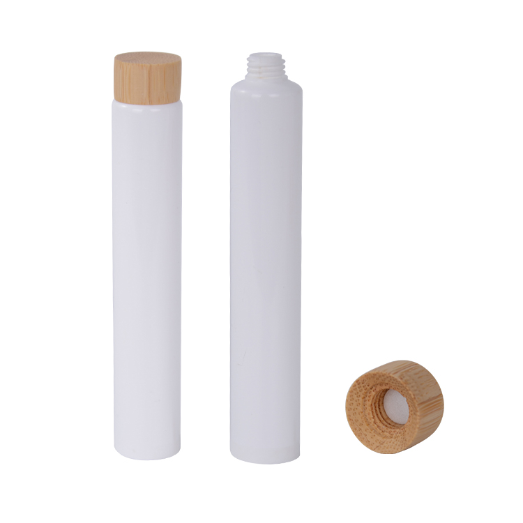 Tubo exprimidor para cuidado personal con tapa de bambú Tapa de bambú 100% biodegradable