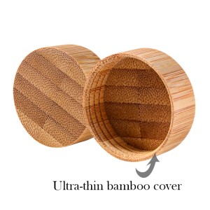To'ldirilishi mumkin bo'lgan soch niqobi / loson kavanozi 100% biologik parchalanadigan bambuk qopqoq