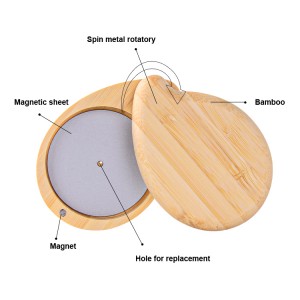 Kompaktna posuda za prah od bambusa u obliku kruške
