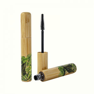 Hervulbare natuurlike groen bamboes mascara buis