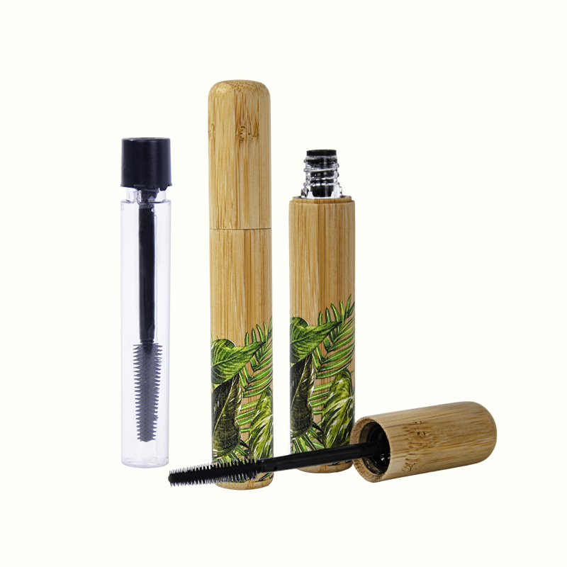 Hervulbare Natuurlike Groen Bamboes Mascara Tube Uitstalbeeld