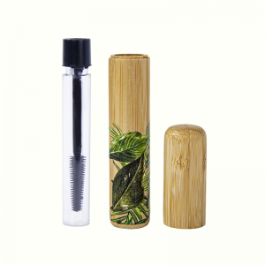 Tubu di mascara in bambù verde naturale ricaricabile