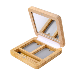Кутија за пудра од бамбус за усни што се полни