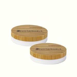 Refillable Bamboo+Ceramic Compact Powder Packaging