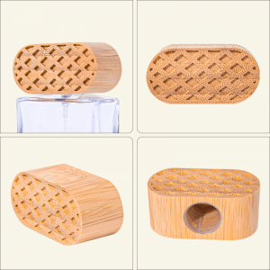 Bottle Perfumae Square with Bamboo Cap